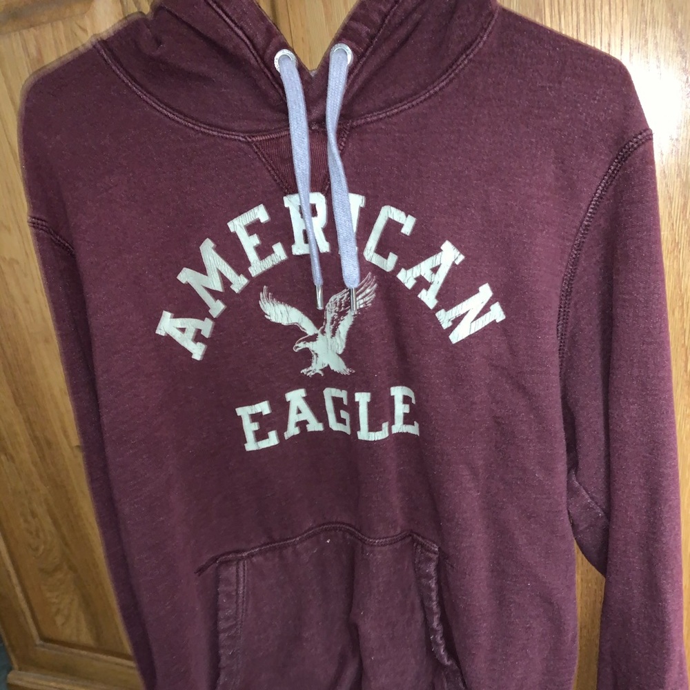 Burgundy American Eagle Hoodie